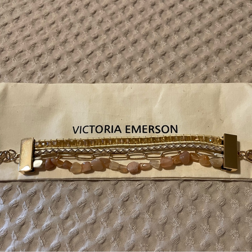 Victoria Emerson Gold And Peach Bracelet 16$